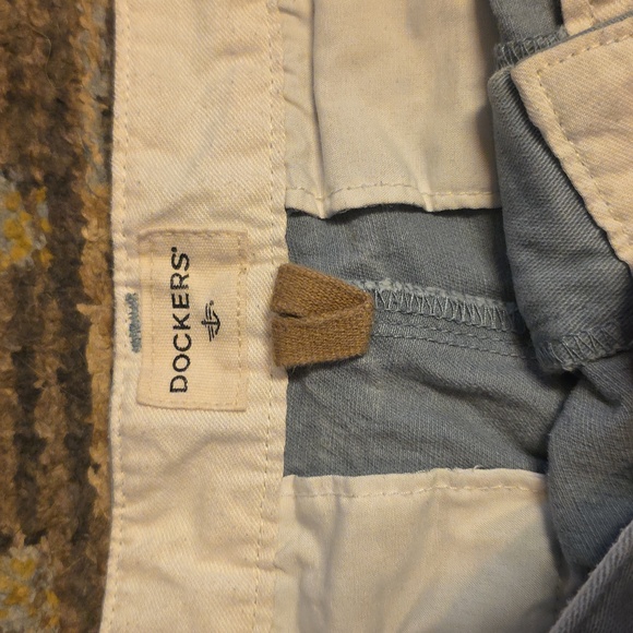 Dockers Men's Flat Front Blue Gray Shorts Size 30 - Picture 4 of 5